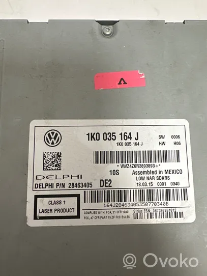Volkswagen Jetta VI Panel / Radioodtwarzacz CD/DVD/GPS 1K0035164J