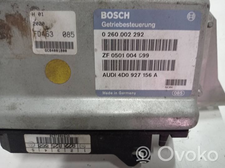 Audi A8 S8 D3 4E Module de contrôle de boîte de vitesses ECU 4D0927156A