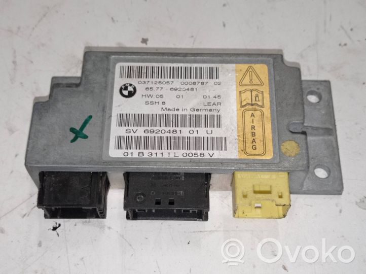 BMW 7 E65 E66 Module de contrôle airbag 6920481