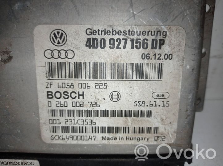 Audi A8 S8 D2 4D Vaihdelaatikon ohjainlaite/moduuli 4D0927156DP