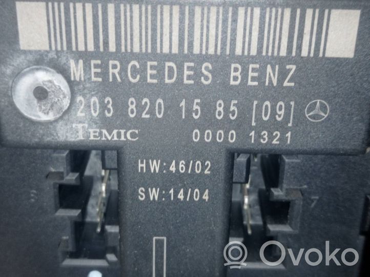 Mercedes-Benz C W203 Centralina/modulo portiere 2038201585