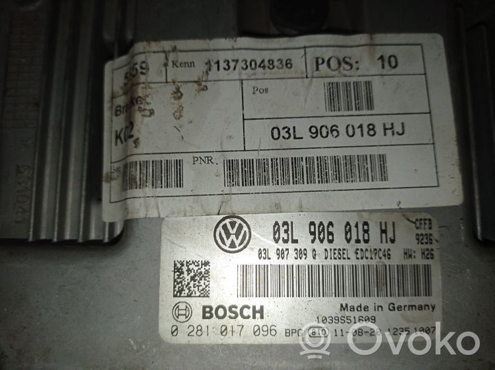 Volkswagen Sharan Unité de commande, module ECU de moteur 03L906018HJ
