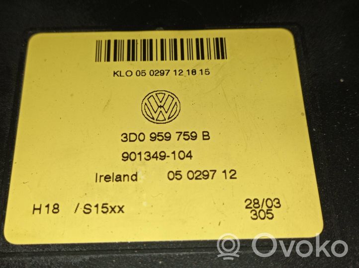 Volkswagen Phaeton Modulo di controllo sedile 3D0959759B