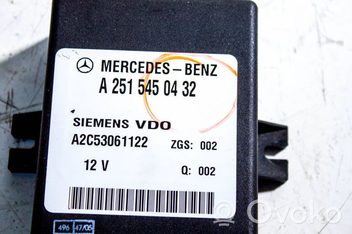 Mercedes-Benz R W251 Centralina/modulo sospensioni a2515450432