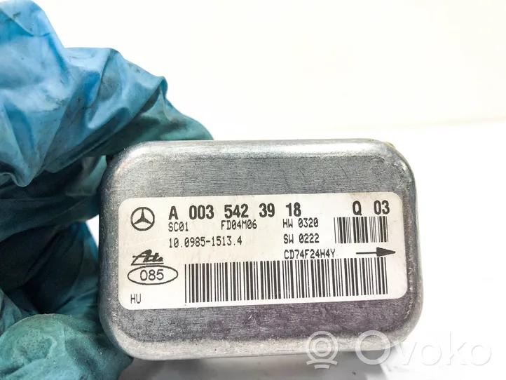 Mercedes-Benz SLK R171 Sensore di imbardata accelerazione ESP A0035423918