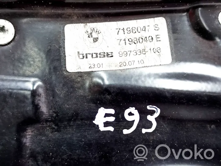 BMW 3 E92 E93 El. Lango pakėlimo mechanizmo komplektas 7198047