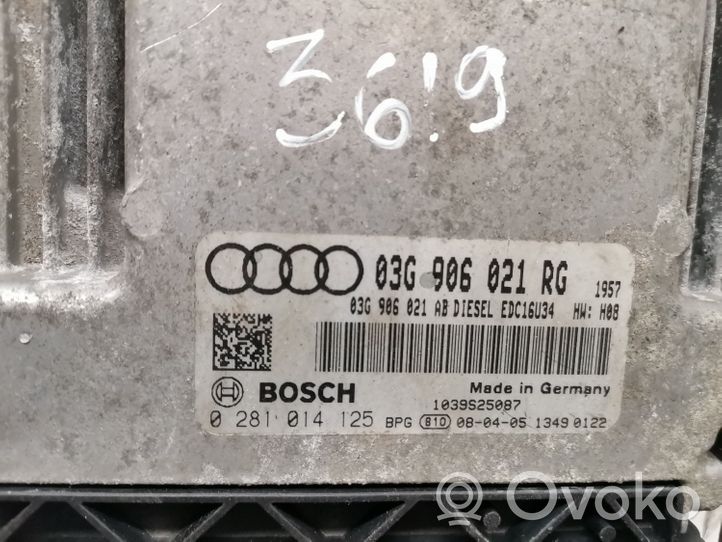 Audi A3 S3 A3 Sportback 8P Variklio valdymo blokas 03G906021RG