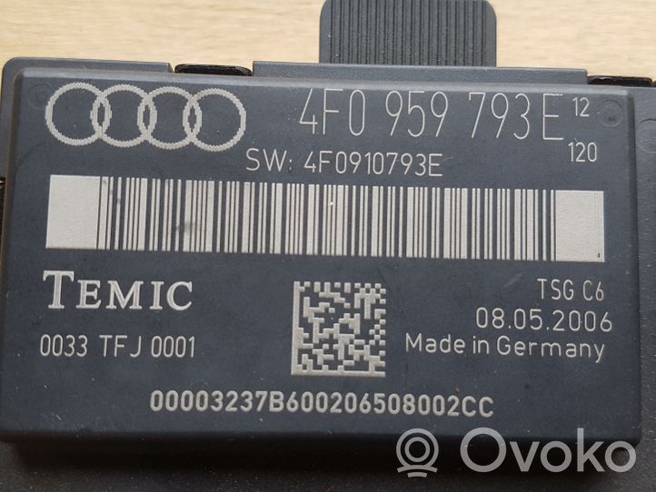 Audi A6 S6 C6 4F Centralina/modulo portiere 4F0959793E