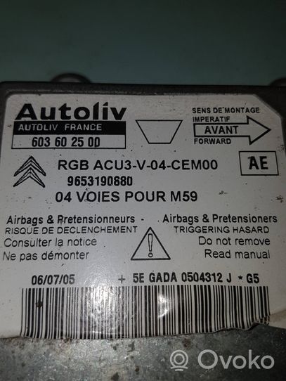 Citroen Berlingo Oro pagalvių valdymo blokas 603602500