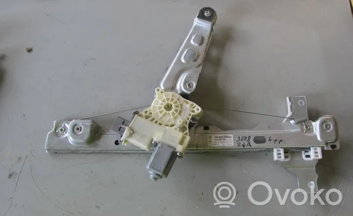 Peugeot 3008 I Front door window regulator with motor 9682808980