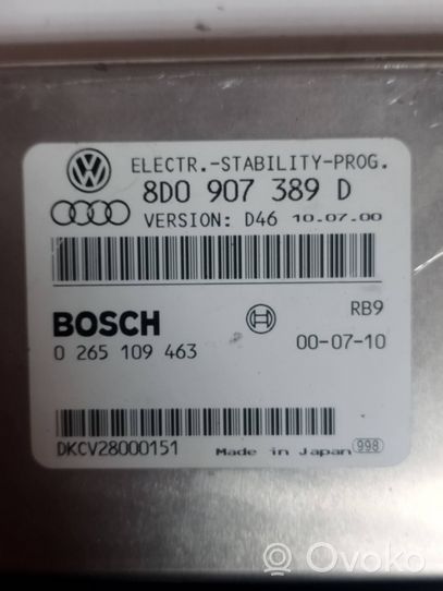 Volkswagen PASSAT B5.5 Centralina ESP (controllo elettronico della stabilità) 8D0907389D