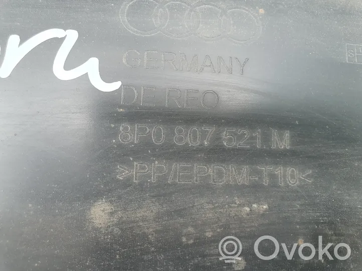 Audi A3 S3 8P Takapuskurin alaosan lista 8P0807521M