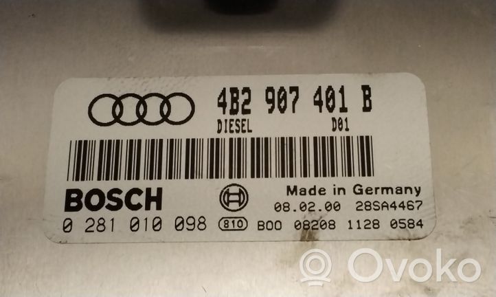 Audi A6 S6 C5 4B Calculateur moteur ECU 4B2907401B