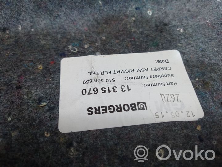 Opel Insignia A Doublure de coffre arrière, tapis de sol 13315670