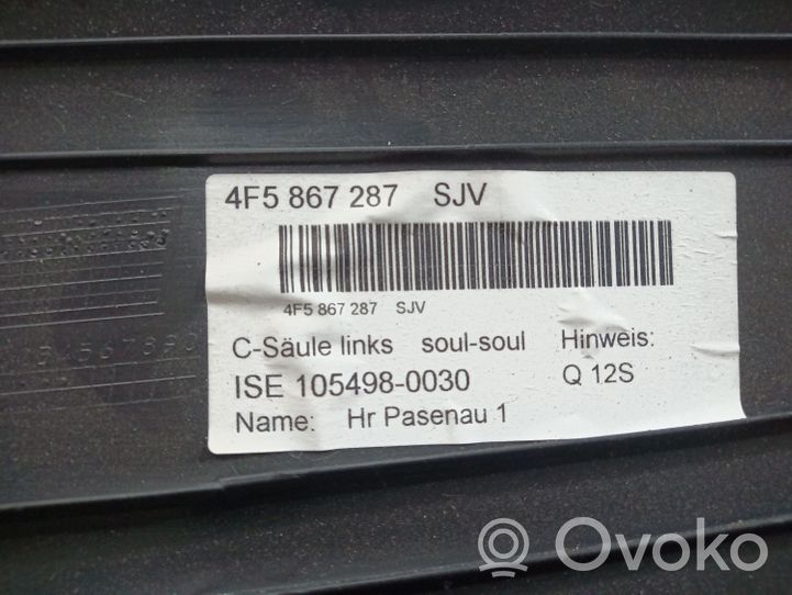 Audi A6 S6 C6 4F Osłona górna słupka / D 4F5867287