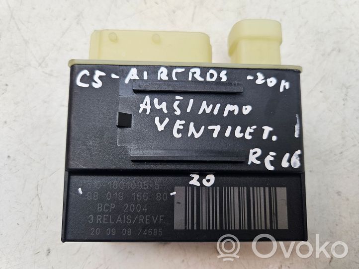 Citroen C5 Aircross Relais de ventilateur de liquide de refroidissement 9801916680