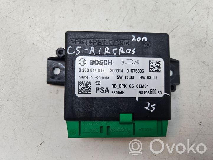 Citroen C5 Aircross Centralina/modulo sensori di parcheggio PDC 9819360080