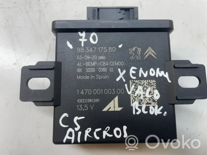 Citroen C5 Aircross Xenon-valojen ohjainlaite/moduuli 9834717580