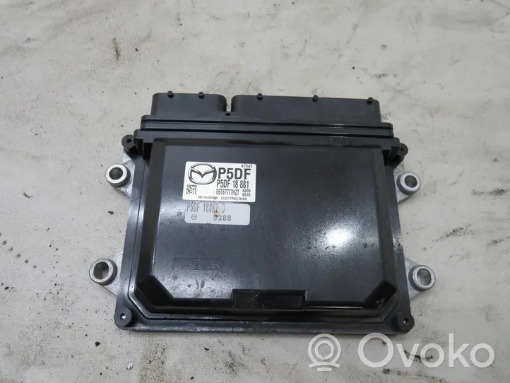 Mazda 2 Unité de commande, module ECU de moteur P5DF18881