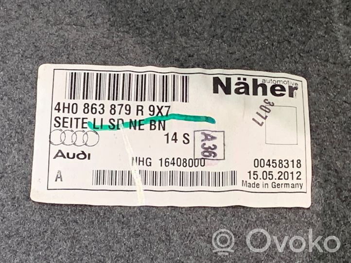 Audi A8 S8 D4 4H Rivestimento pannello laterale del bagagliaio/baule 4H0863879R