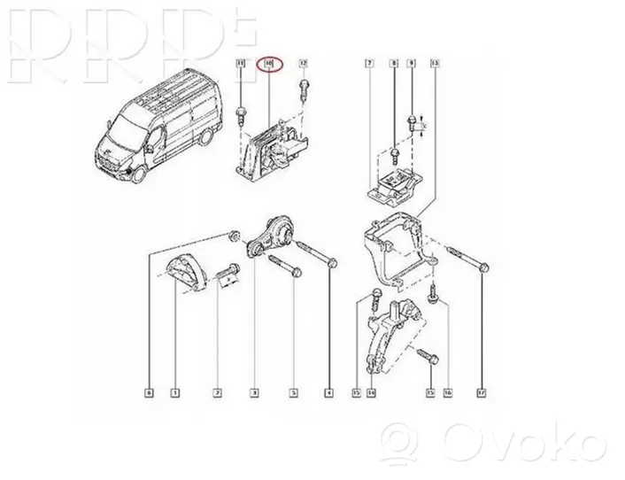Renault Master III Poduszka silnika 112108180R