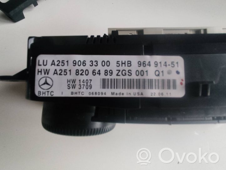 Mercedes-Benz ML W164 Unité de contrôle climatique A2518206489