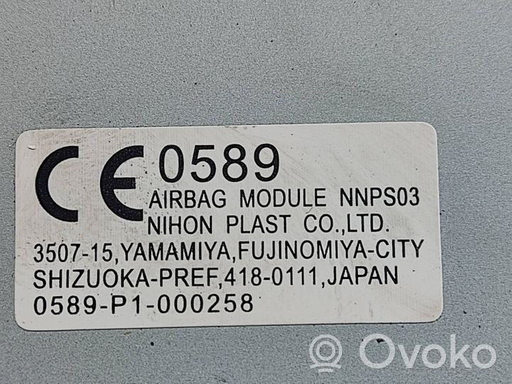 Nissan Leaf I (ZE0) Poduszka powietrzna Airbag pasażera 0589P1000258