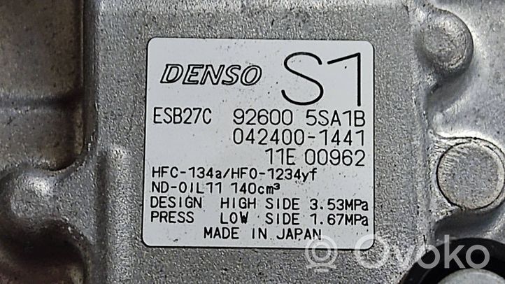 Nissan Leaf II (ZE1) Compressore aria condizionata (A/C) (pompa) 926005SA1B