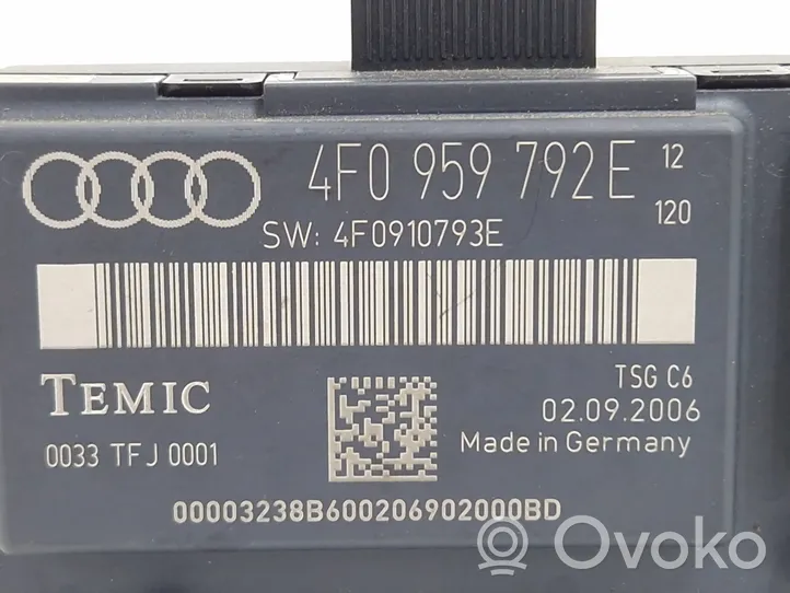 Audi A6 Allroad C6 Unité de commande module de porte 4F0959792E