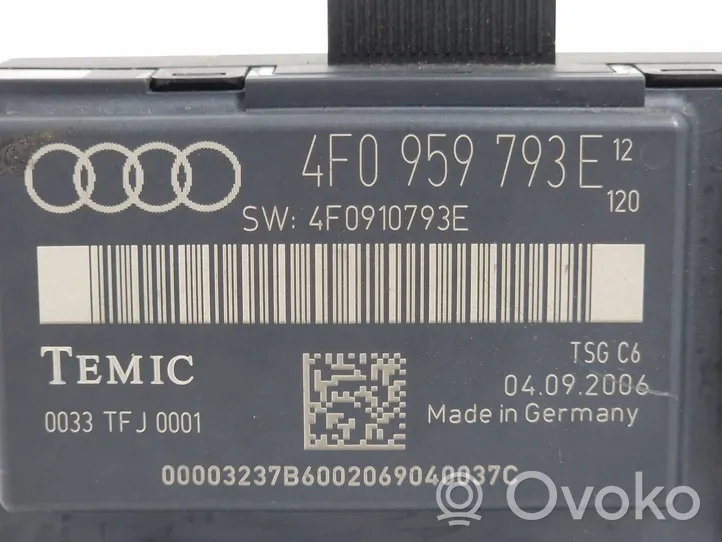 Audi A6 Allroad C6 Unité de commande module de porte 4F0959793E