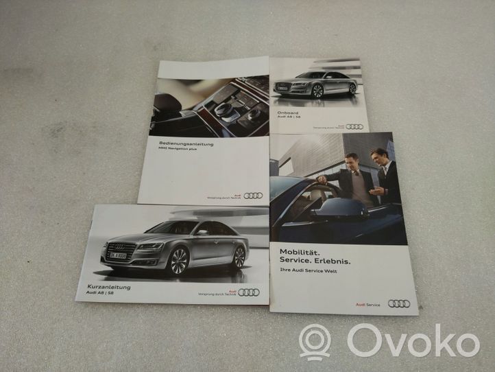 Audi A8 S8 D4 4H Owners service history hand book 14255668MH00