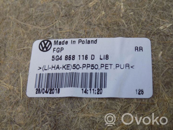 Volkswagen Golf VII Обшивка задней двери 5G4868074