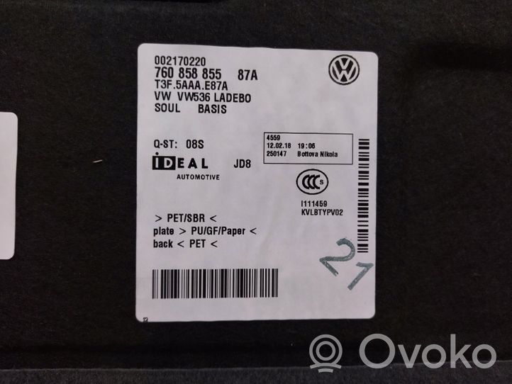 Volkswagen Touareg III Tavaratilan kaukalon tekstiilikansi 760858855