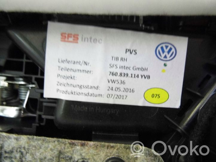 Volkswagen Touareg III Rivestimento del pannello della portiera posteriore 760839114