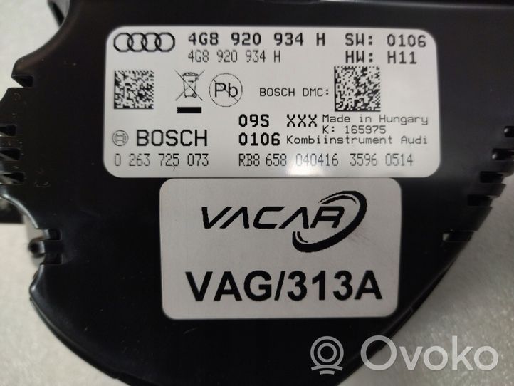 Audi A7 S7 4G Tachimetro (quadro strumenti) 4G8920934H