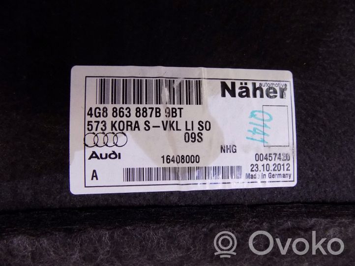 Audi A7 S7 4G Tavaratilan/takakontin alempi sivuverhoilu 4G8863887B