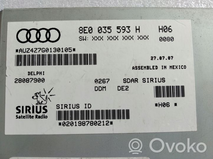 Audi A4 S4 B7 8E 8H Altre centraline/moduli 8E0035593H