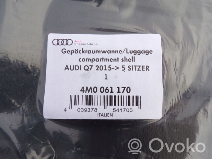 Audi Q7 4M Tappetino di rivestimento del bagagliaio/baule di gomma 4M0061170