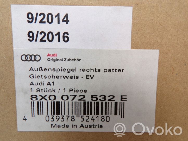 Audi A1 Muovisen sivupeilin kotelo 8X0072531E