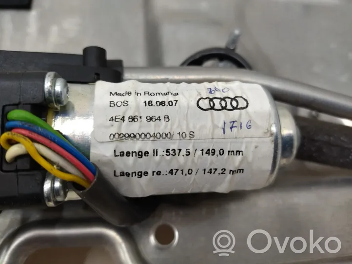 Audi A8 S8 D3 4E Mécanisme lève-vitre de porte arrière avec moteur 4E4839850A