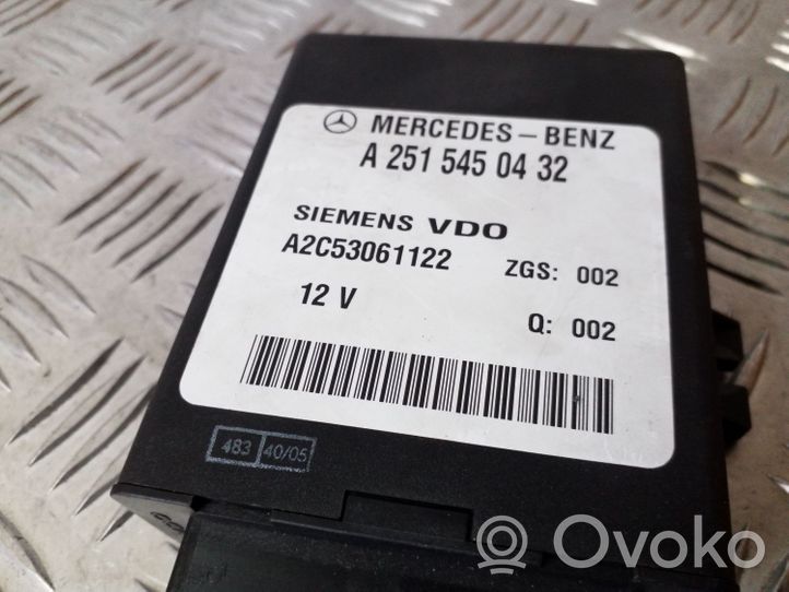 Mercedes-Benz R W251 Jousituksen ohjainlaite/moduuli A2515450432