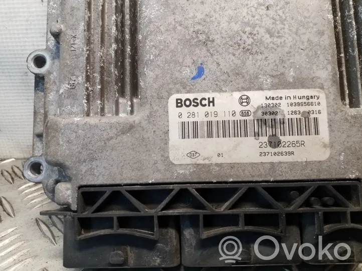 Opel Movano B Calculateur moteur ECU 0281019110