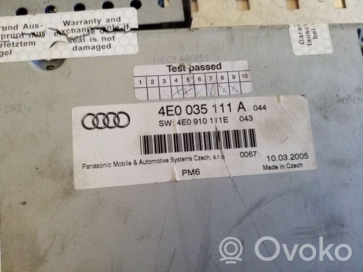 Audi A6 Allroad C6 Cambiador de CD/DVD 4E0035111A