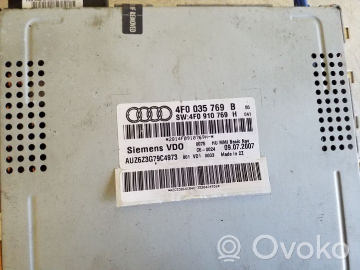 Audi A6 Allroad C6 Unité de navigation Lecteur CD / DVD 4F0035769B