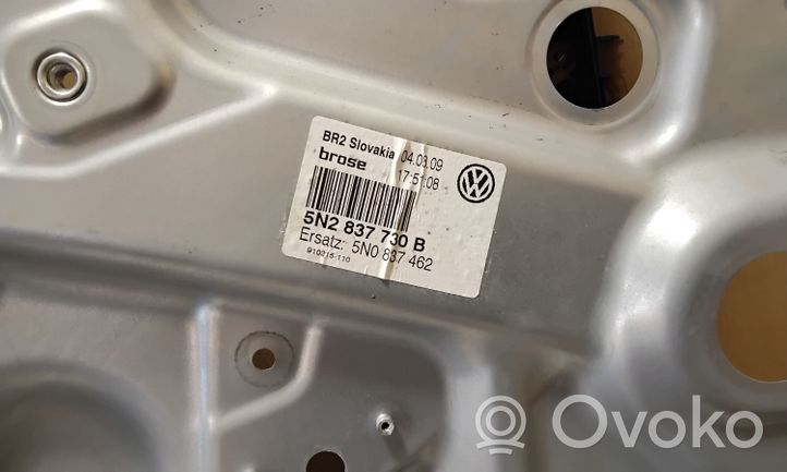 Volkswagen Tiguan Mécanisme de lève-vitre avant sans moteur 5N2837730B
