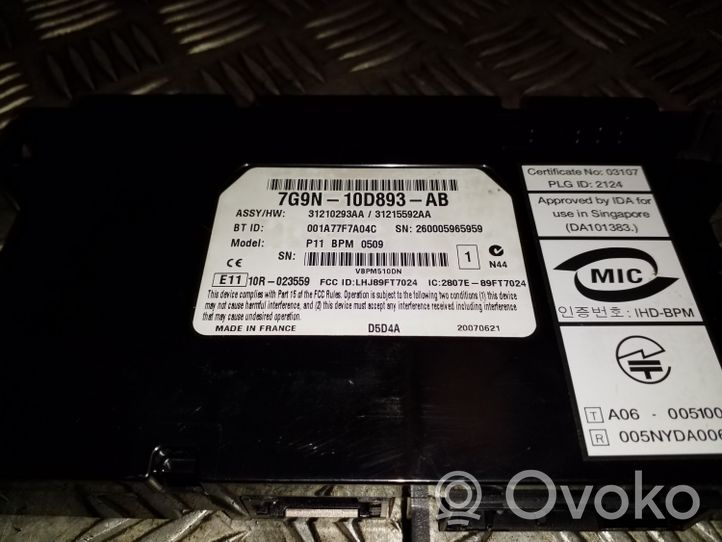 Volvo XC70 Bluetooth control unit module 7G9N10D893AB