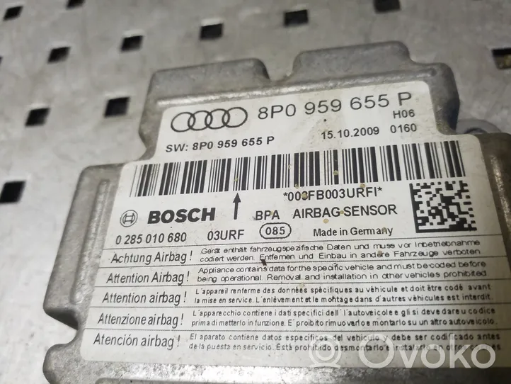 Audi A3 S3 8P Oro pagalvių valdymo blokas 8P0959655P