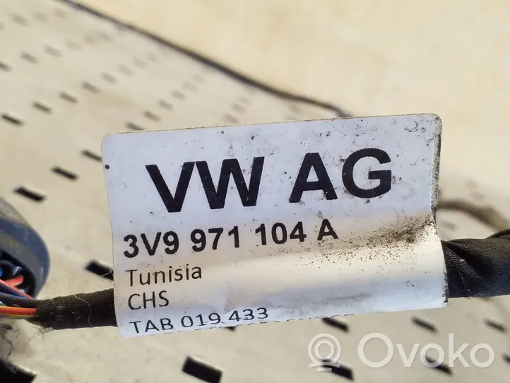 Skoda Superb B8 (3V) Wiązka przewodów czujnika parkowania PDC 3V9971104A