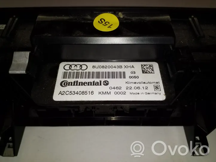 Audi Q3 8U Ilmastoinnin ohjainlaite 8U0820043B