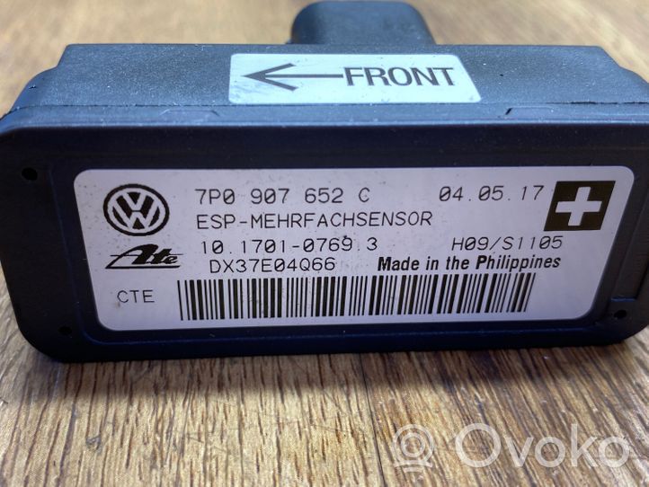 Volkswagen Touareg II ESP (stabilumo sistemos) daviklis (išilginio pagreičio daviklis) 7P0907652C
